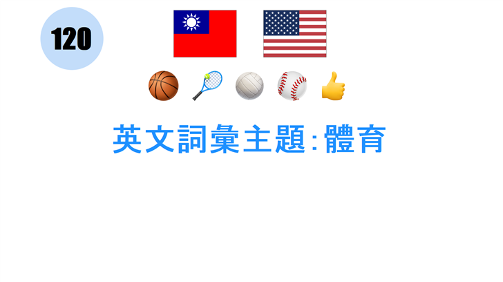 英文詞彙主題：體育